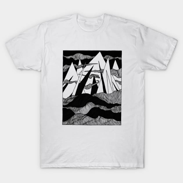 Mountain landscape - outdoors, adventure, journey T-Shirt by Inspirational Koi Fish